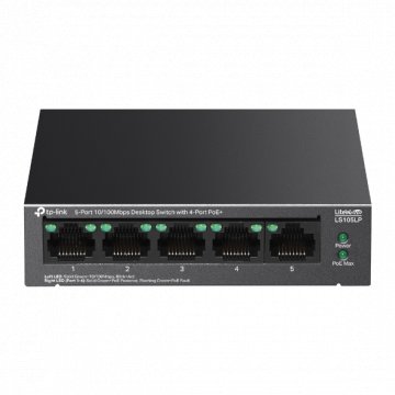 TP-Link LS105LP desktop switch 5-port sa 4 PoE porta, 10/100 Mbps