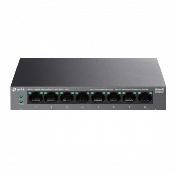 TP-Link LS108GP 8-portni Gigabit PoE+ switch, 62 W PoE snaga, metalno kućište