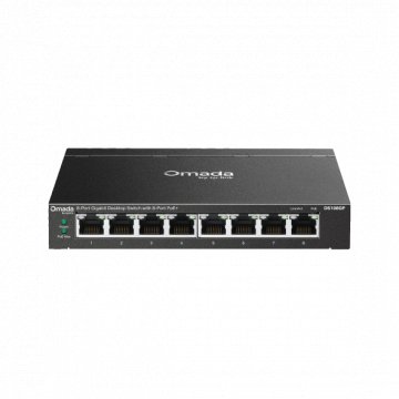 TP-Link Omada 8-Port Gigabit PoE+ switch, 64 W PoE, desktop