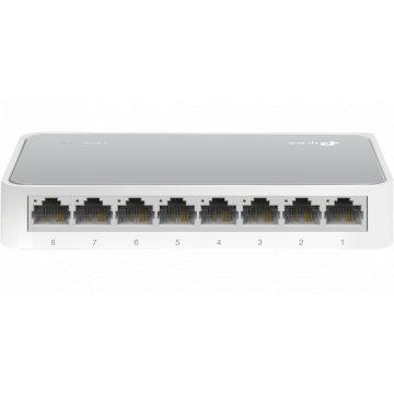 Switch TP-Link TL-SF1008D, 8-Port RJ45 10/100Mbps desktop switch, Fanless, LED indicator, Auto Negotiation/Auto MDI/MDIX,