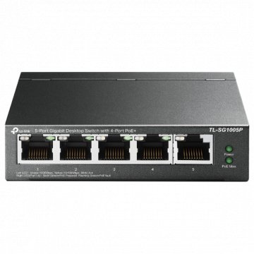TP-Link TL-SG1005P Gigabit switch sa 4 PoE+ porta, 65W, 5 portova