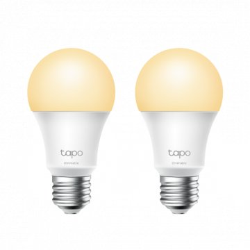 TP-Link Tapo L510E Smart Wi-Fi Light Bulb, Dimmable, E27 base, 2700K, 220V, 50/60 Hz, 60W Equivalent, Energy Class A+, 2.4GHz,