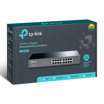 TP-Link 16-portni Gigabit switch za radni sto i rack, 16 x 10/100/1000 Mbps RJ45 portova