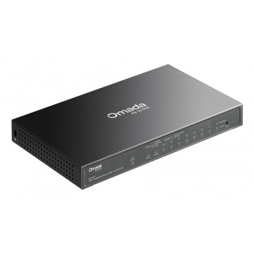 TP-Link ES210GP Omada 10-Port Gigabit Easy Managed Switch with 8-Port PoE+, 8x Gigabit PoE+ Ports, 1x Gigabit Non-PoE Ports,