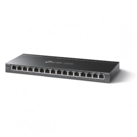 TP-Link TL-SG116P 16-Port Gigabit Desktop Switch with 16-Port PoE+, 802.3at/af, 120 W PoE Power, Desktop Steel Case, Extend