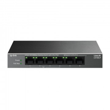 TP-Link LS106LP 6-portni desktop switch sa 4 PoE porta, 10/100 Mbps