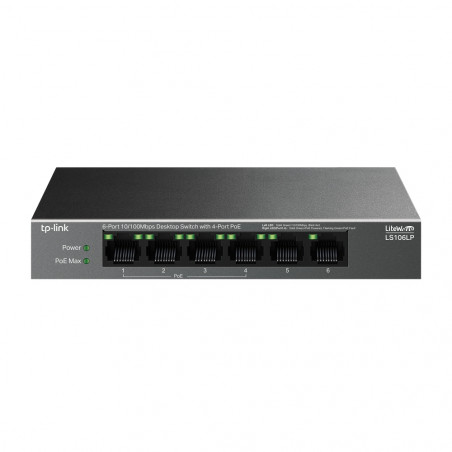TP-Link LS106LP 6-portni desktop switch sa 4 PoE porta, 10/100 Mbps