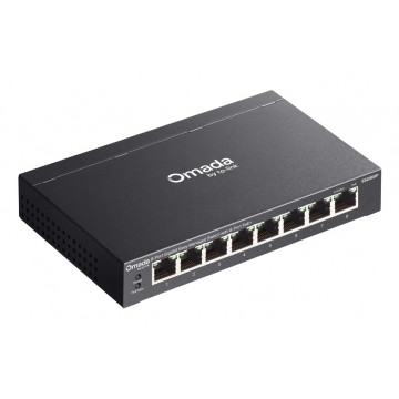 TP-Link ES208GP Omada 8-Port Gigabit Easy Managed Switch with 8-Port PoE+, 8x G PoE+ Ports, 802.3at/af, 64 W PoE Power,