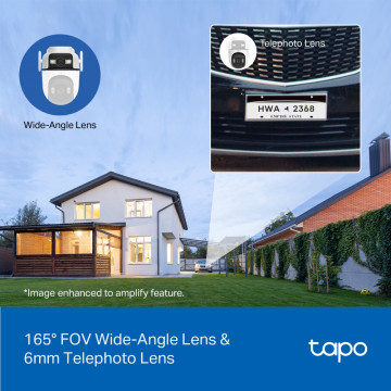 TP-Link Tapo C545D vanjska WiFi kamera za video nadzor 2K, dual lens, pan/tilt