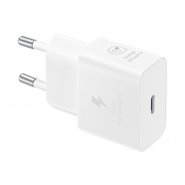 Samsung 25W USB-C brzi punjač za mobitel, bijeli (bez kabla)