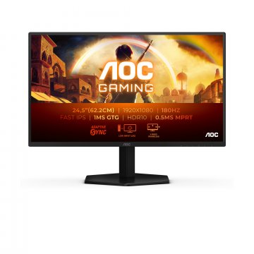 AOC Monitor Gaming 25G42E 24.5”, FHD 1920x1080, Fast IPS, 180Hz, 0.5ms (MPRT), 300 cd/m2, 1000:1, Adaptive Sync, HDR 10, 1x