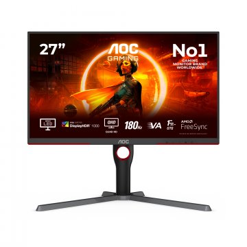 AOC Monitor Gaming Q27G3XMN Mini LED  27” VA, 16:9, 2560x1440, 180Hz, 1ms, 1000 cd/m2, 4000:1, Audio,2x HDMI, DP, Full