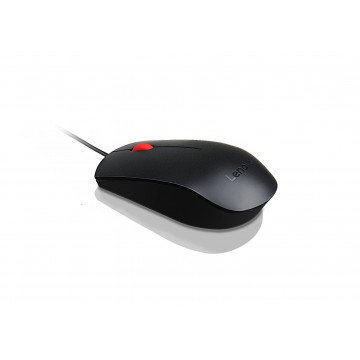 Lenovo Essential USB miš, žičani optički miš, crna, 1600 dpi