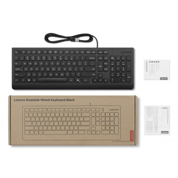 Lenovo Essential Wired Keyboard 103P žičana tastatura, crna, US English, USB