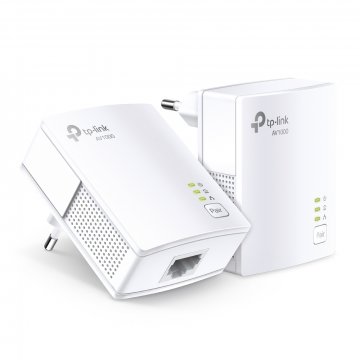 TP-Link AV1000 Powerline Starter Kit, 1000Mbps, 1 Gigabit port, Twin Pack