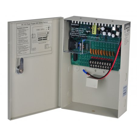 Dahua 12V 10A/18CH CP1218-10A-B sa back-up funkcijom CCTV UPS, DC12V/10A/18CH