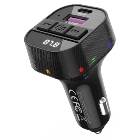XO BCC17 FM Transmitter Bluetooth + Car charger 30W | Giga Informatika
