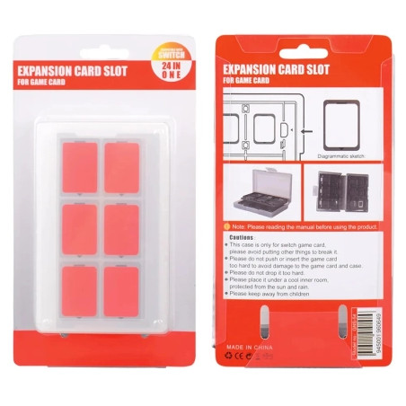 24in1 Switch Game Card Case Box for Nintendo Red | Giga Informatika
