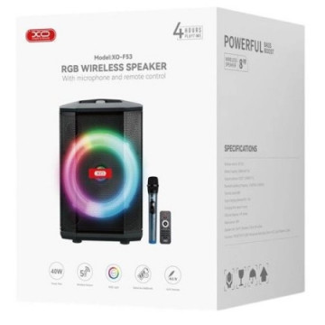 XO Bluetooth Speaker + Karaoke MIC F53 Xingmu Blac | Giga Informatika