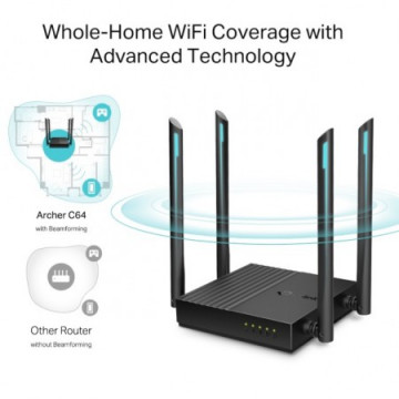 TP-Link Archer C64 AC1200 Wireless MU-MIMO WiFi Ro | Giga Informatika