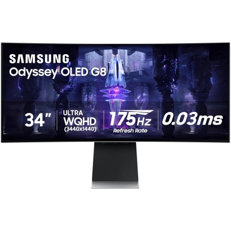 34" SAMSUNG Odyssey LS34DG850SUXDU OLED G8 175Hz Gaming Curved Display